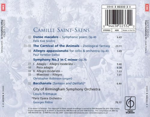 Christopher Robinson, Louis Fremaux - Saint-Saens: Symphony No. 3 Organ / Carnival of the Animals (2007)