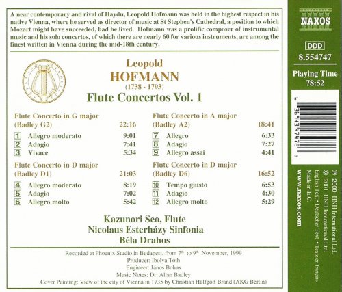 Kazunori Seo - Leopold Hofmann: Flute Concertos, Vol. 1 (2001) CD-Rip