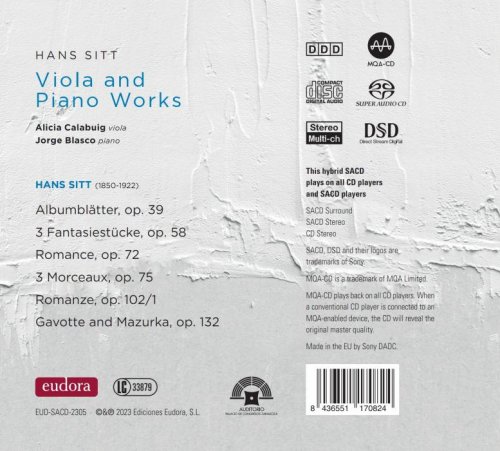 Alicia Calabuig, Jorge Blasco - Hans Sitt: Viola and Piano Works (2023) [Hi-Res] [MQA]