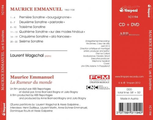 Laurent Wagschal - Emmanuel: les 6 sonatines (2012) [Hi-Res]