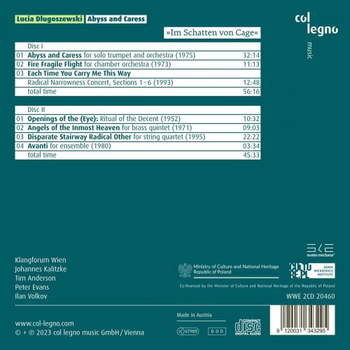 Klangforum Wien, Peter Evans, Johannes Kalitzke, Tim Anderson, Ilan Volkov - Lucia Dlugoszewski: Abyss and Caress (2023) [Hi-Res]