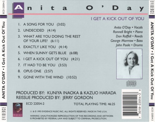 Anita O'Day - I Get a Kick Out of You (1975) [1993]