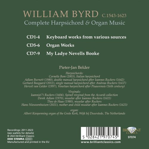 Pieter-Jan Belder - Byrd: Complete Harpsichord and Organ Music (2023) [Hi-Res]