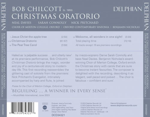 Sarah Connolly, Nick Pritchard, Neal Davies, Benjamin Nicholas, Oxford Contemporary Sinfonia, Choir of Merton College Oxford - Bob Chilcott: Christmas Oratorio (2023) [Hi-Res]