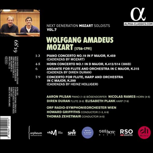 ORF Radio-Symphonieorchester Wien, Howard Griffiths, Thomas Zehetmair - Mozart: Piano Concerto No. 19 KV 459 - Concerto for Flute & Harp KV 299 - Andante for Flute KV 315 - Horn Concerto No. 1 KV 412/514 (2023) [Hi-Res]