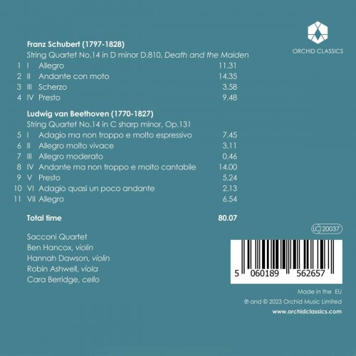 Sacconi Quartet - Schubert: String Quartet in D Minor, D. 810 "Death and the Maiden" - Beethoven: String Quartet in C-Sharp Minor, Op. 131 (2023) [Hi-Res]