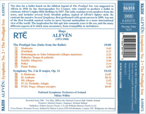 National Symphony Orchestra of Ireland, Niklas Willén - Alfven: Symphony No. 2 / The Prodigal Son (2001)