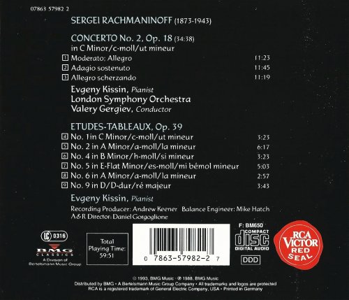 Evgeny Kissin, London Symphony Orchestra, Valery Gergiev - Rachmaninoff: Piano Concerto No. 2, Etudes-Tableaux (1993) CD-Rip