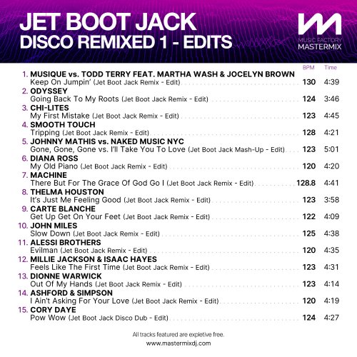 VA - Mastermix Jet Boot Jack: Disco Remixed 1 Edits (2023)