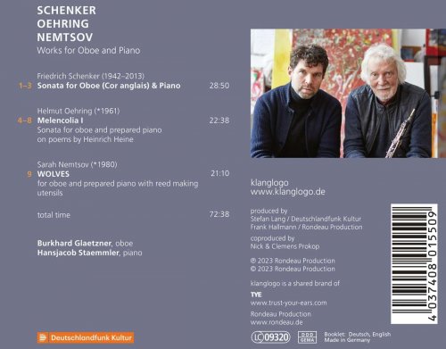Burkhard Glaetzner, Hansjacob Staemmler - Schenker/Oehring/Nemtsov: Works for Oboe (2023) [Hi-Res]