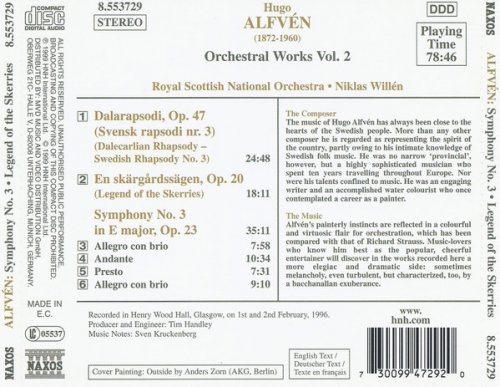 Royal Scottish National Orchestra, Niklas Willén - Alfvén: Symphony No.3 / Legend of the Skerries / Dalecarlian Rhapsody (1999)