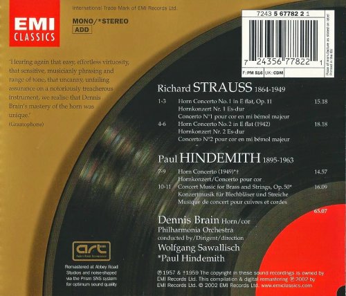 Dennis Brain - Strauss, Hindemith: Horn Concertos (2002) CD-Rip