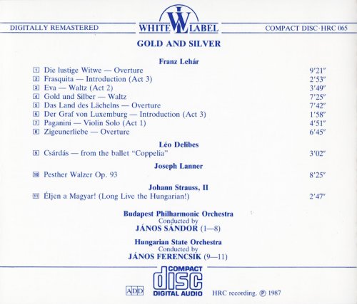 Janos Sandor, János Ferencsik - Gold & Silver: Lehár, Delibes, Lanner, Strauss (2015) CD-Rip