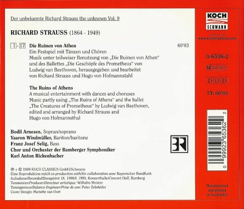 Karl Anton Rickenbacher, Bamberger Symphoniker - Strauss the unknown Vol. 9: Die Ruinen von Athen (1999) CD-Rip