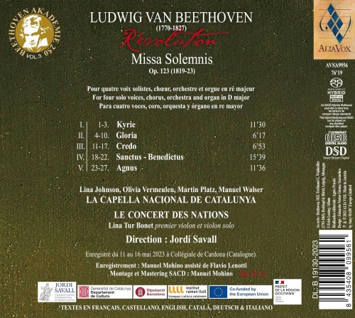 Jordi Savall, Le Concert Des Nations - Beethoven: Missa Solemnis, Op. 123 (2023) [Hi-Res]