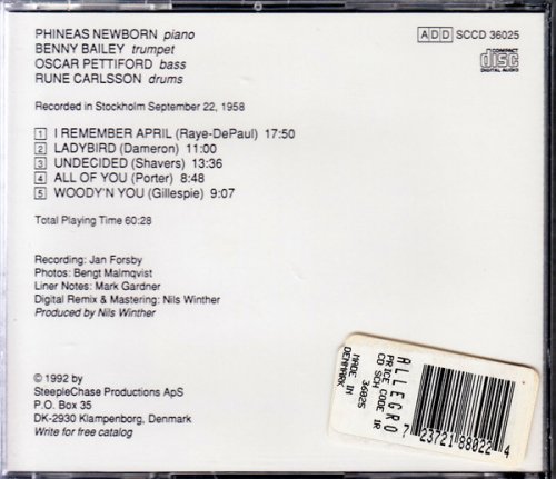 Phineas Newborn - Stockholm Jam Session, Vol. 1 (1958/1992) FLAC
