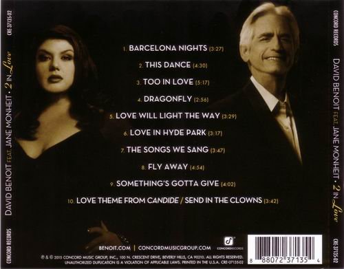 David Benoit Featuring Jane Monheit - 2 In Love (2015) CD Rip