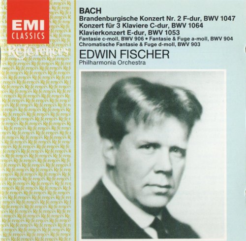 Edwin Fischer - Bach: Brandenburg Concerto No. 2, Concerto for 3 Pianos (1993) CD-Rip