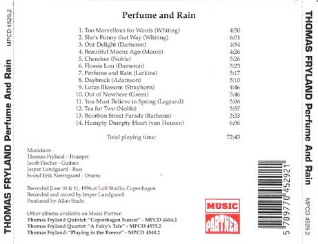 Thomas Fryland - Perfume And Rain (feat. Jacob Fischer & Jesper Lundgaard) (2013) FLAC