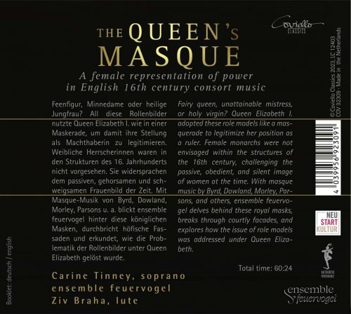 Carine Tinney, Ziv Braha, ensemble feuervogel - The Queen's Masque (A Female Representation of Power in English 16th Century Consort Music) (2024) [Hi-Res]