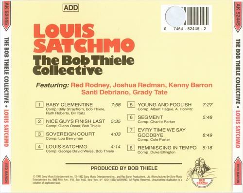 The Bob Thiele Collective - Louis Satchmo (1992)