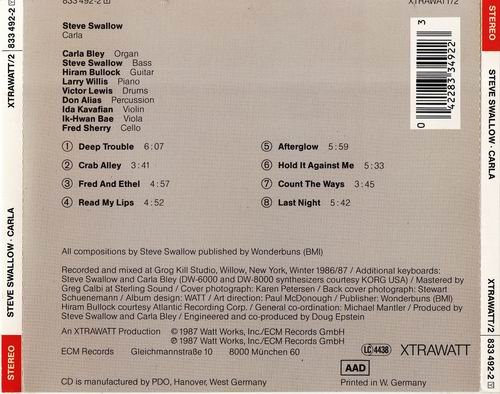 Steve Swallow - Carla (1987) CD Rip