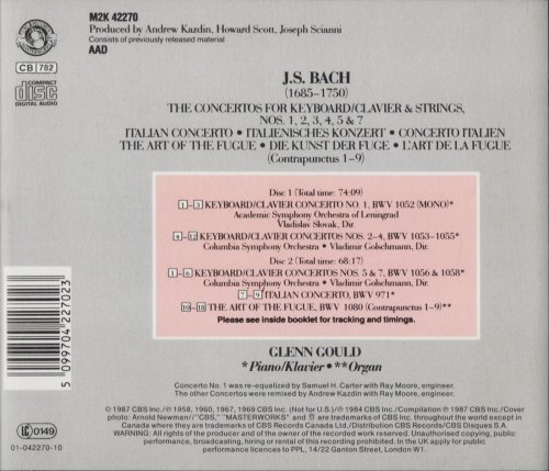 Glenn Gould - Bach: The Concertos for Clavier & Strings (1987) CD-Rip
