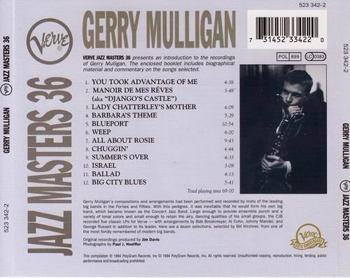 Gerry Mulligan - Verve Jazz Masters 36 (1994)