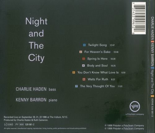 Charlie Haden, Kenny Barron - Night And The City (1998) CD Rip