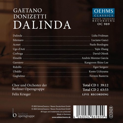 Orchester der Berliner Operngruppe, Felix Krieger - Donizetti - Dalinda (Live) (2024) [Hi-Res]