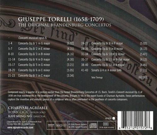Charivari Agréable, Kah-Ming Ng - Torelli: The Original Brandenburg Concertos (2009) CD-Rip