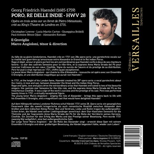 Marco Angioloni, Il Groviglio, Christopher Lowrey, Lucía Martín Cartón - Handel: Poro, re delle Indie (2024) [Hi-Res]