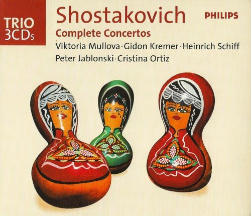 Viktoria Mullova, Gidon Kremer, Heinrich Schiff, Peter Jablonski, Cristina Ortiz - Shostakovich: The Complete Concertos (2003) CD-Rip