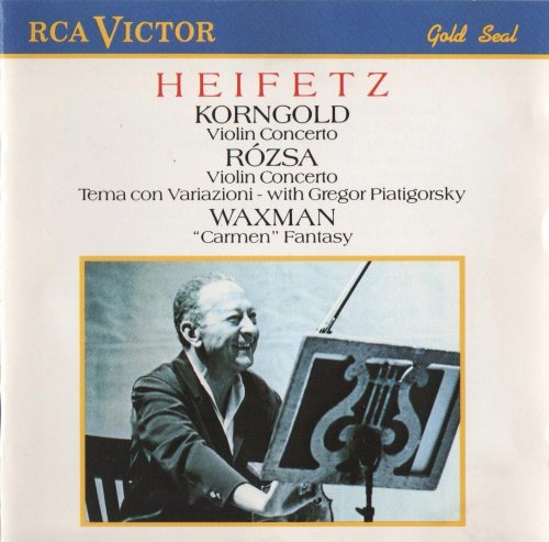 Jascha Heifetz - Korngold: Concerto / Rózsa: Concerto / Waxman: "Carmen" Fantasy (1988) CD-Rip