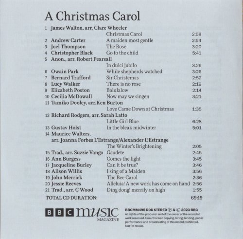 Owain Park, BBC Singers - A Christmas Carol (2023) [BBC Music Magazine]