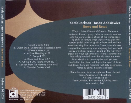 Keefe Jackson & Jason Adasiewicz - Rows And Rows (2016) [CD-Rip]