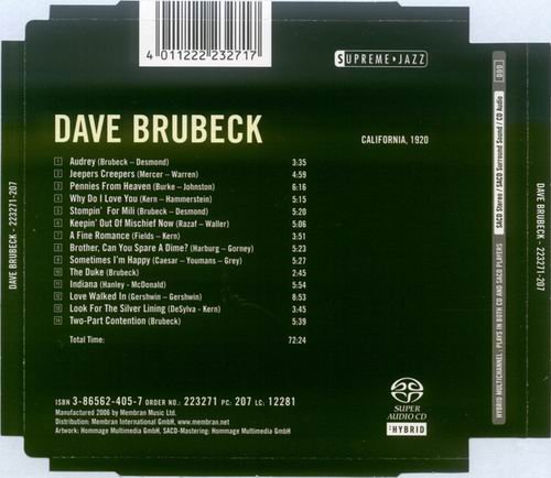Dave Brubeck - Supreme Jazz (2006) CD Rip