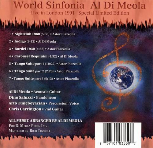 Al Di Meola - World Sinfonia-Live In London 1991 (2007)