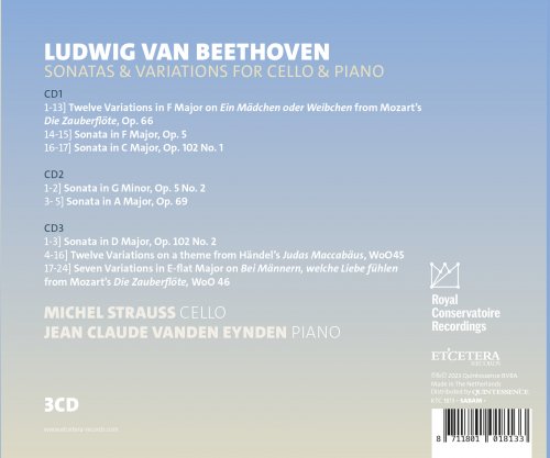 Michel Strauss, Jean Claude Vanden Eynden - Beethoven: Sonatas and Variations for Cello and Piano (2024)