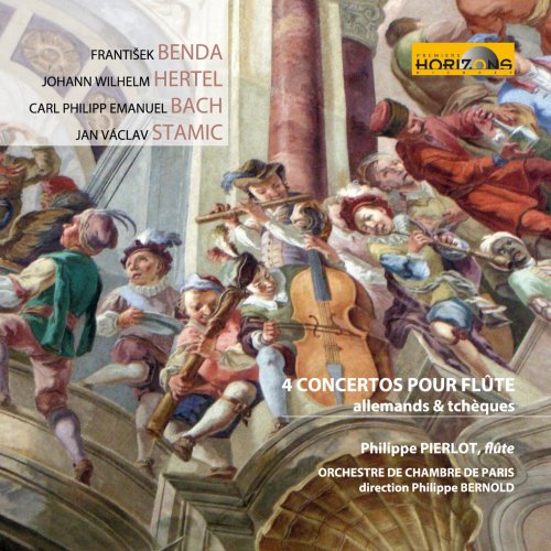 Philippe Pierlot, Philippe Bernold, Orchestre de Chambre de Paris - QUATRE CONCERTOS ALLEMANDS ET TCHEQUES POUR FLUTE (2024)