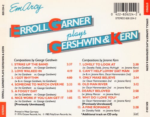 Erroll Garner - Plays Gershwin & Kern (1976)