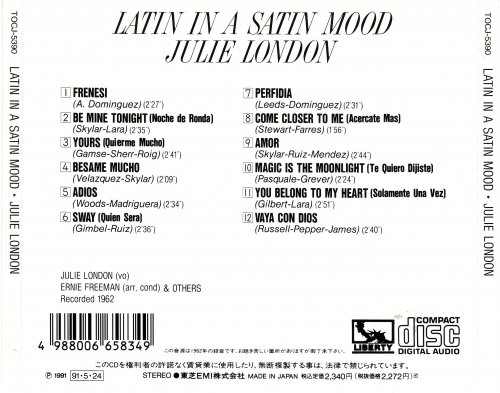 Julie London - Latin In A Satin Mood (1962) [1991]