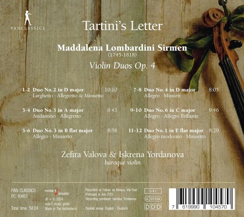 Iskrena Yordanova, Zefira Valova - Tartini's Letter (2024) [Hi-Res]