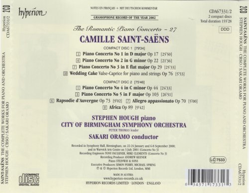 Stephen Hough, City of Birmingham Symphony Orchestra, Sakari Oramo - Camille Saint-Saens: The Complete Works For Piano And Orchestra (2001)