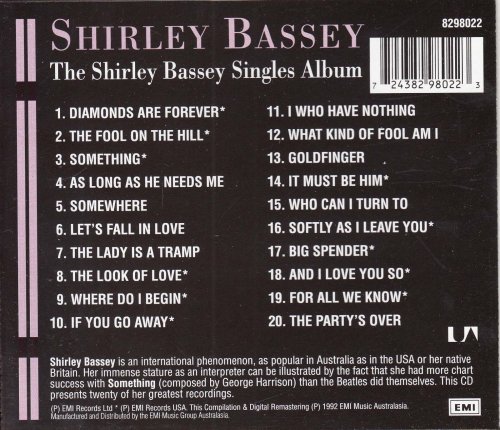 Shirley Bassey - The Shirley Bassey Singles Album (1992)