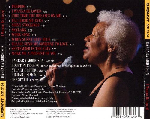 Barbara Morrison Featuring Houston Person - I Wanna Be Loved (2017)
