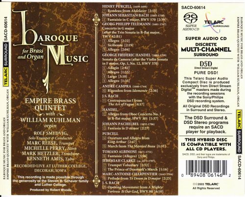Empire Brass Quintet, William Kuhlman - Baroque Music For Brass And Organ (2003) [SACD]