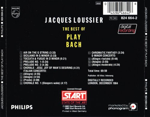 Jacques Loussier - The Best Of Play Bach (1985)
