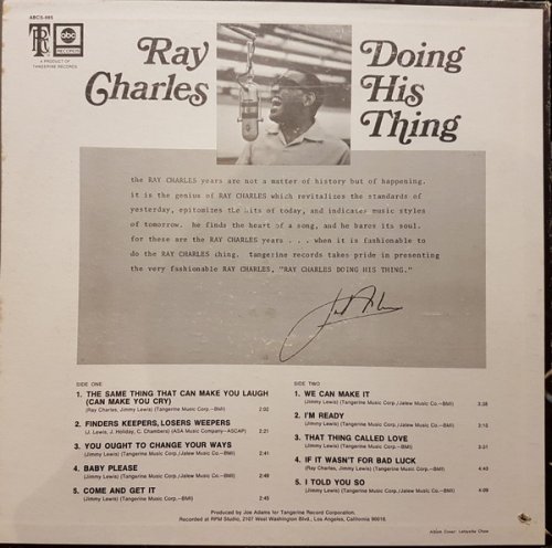 Ray Charles - Doing His Thing [12" Vinyl] (1969) FLAC