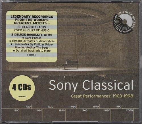 VA - Sony Classical Great Performances, 1903-1998 (1999) [4CD Box Set]